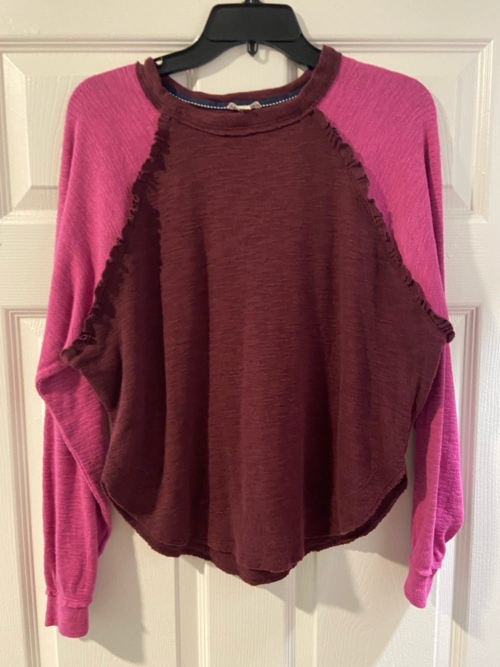 Pilcro Ruffled Raglan Thermal Top - Picture 4 of 7